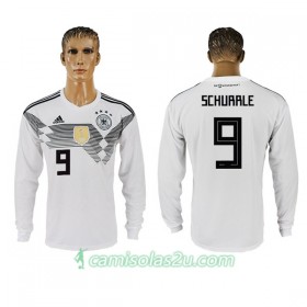 Camisolas de Futebol Alemanha Schurrle 9 Equipamento Principal Copa do Mundo 2018 Manga Comprida